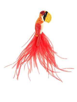 Красная брошь WEEKEND ACCESSORIES: фото - Invogue